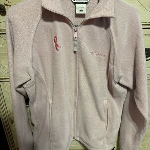 Columbia Pink Breast Cancer edition Fleece zip Jacket Small